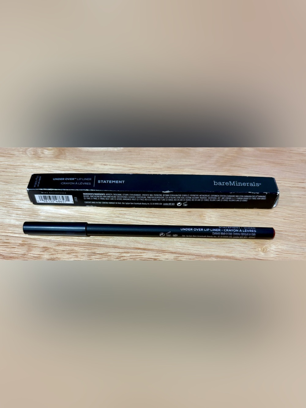 bareMinerals Under Over Lip Liner Statement Wired NEW Damaged Box